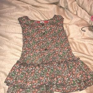 Matilda Jane brown floral dress with ruffles